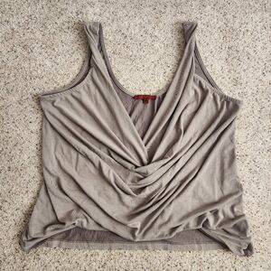 BKE draped cropped blouse